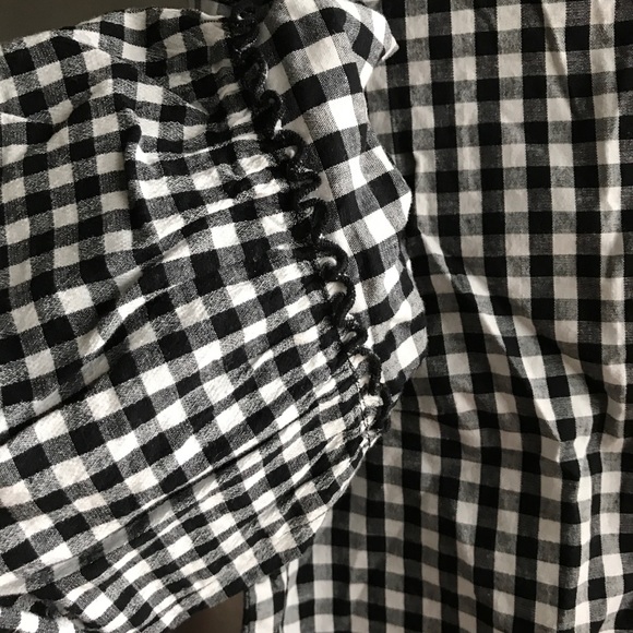 Ripe Checkered Blouse M ¾ bell sleeve - Picture 2 of 3